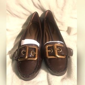 Rialto Shoes - NEW Rialto Brown & Gold Double Buckle Loafers 8 Rialto Shoes - NEW Rialto Brown & Gold Double Buckle Loafers 8